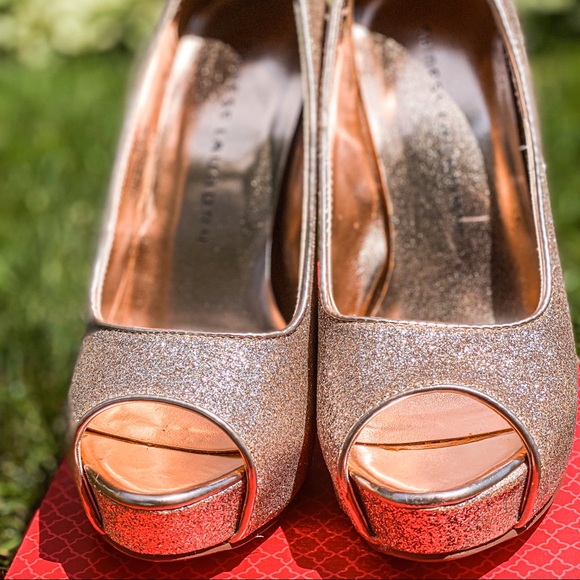 Chinese Laundry Glitter Blush Peep Toe (6) - Picture 6 of 8
